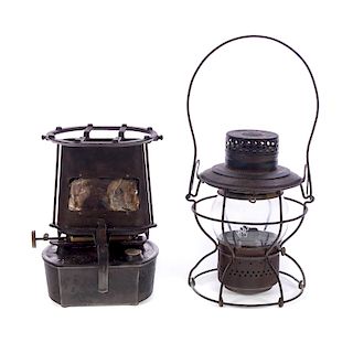 1885 Ironclad Lamp Stove and PA Railroad Lantern