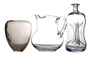 3 Pcs of Art Glass Including Erickson