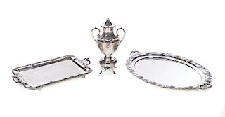 3 Large Pieces of Ornate Silver Plate
