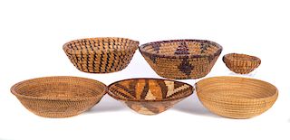 6 Native American Woven Bowls