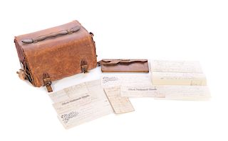 Leather Document Holder with Early Documents