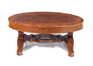Early American Mahogany Oval Library Table