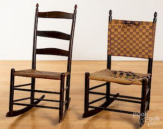 Two Shaker child's rocking chairs