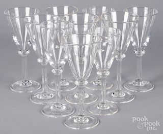 Ten Simon Pearce wine glasses