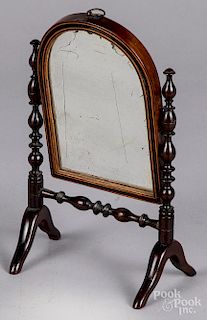 Miniature rosewood cheval mirror