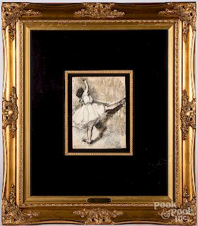 Edgar Degas, lithograph of a dancer