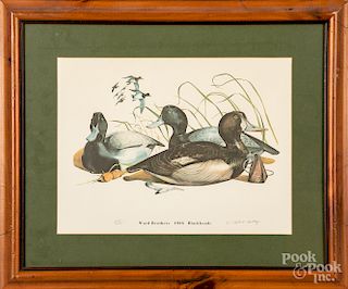 Three Ward Bros. duck decoy lithographs, etc.