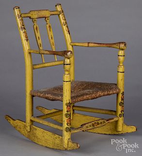Child's painted rocking chair