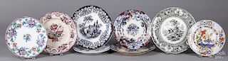 Group of plates and shallow bowls