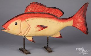 Carved and painted fish