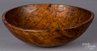 Bird's-eye maple turned bowl