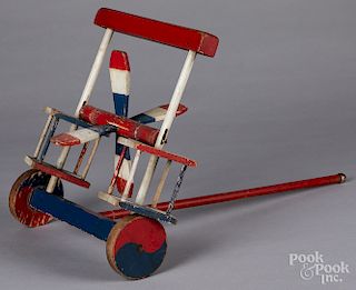Patriotic painted pull toy