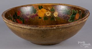 Large turned wood bowl