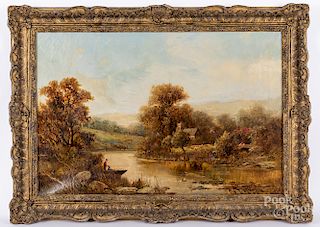 English oil on canvas landscape