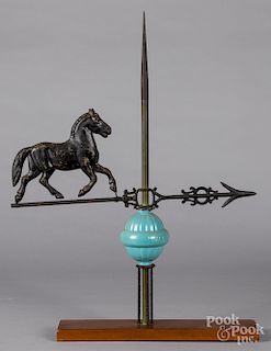 Tin running horse weathervane