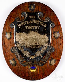 The Porte & Markle Trophy horse show wall plaque