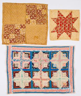 Three Pennsylvania patchwork doll quilts