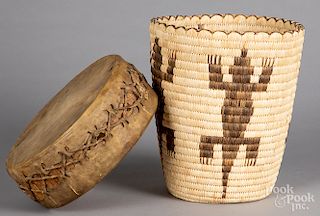 Native American Indian basket, etc.
