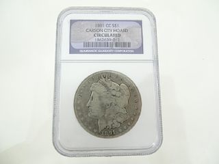 "US 1891-CC $1" Morgan Silver Dollar CIRCULATED