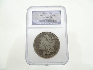 "US 1892-CC $1" Morgan Silver Dollar CIRCULATED