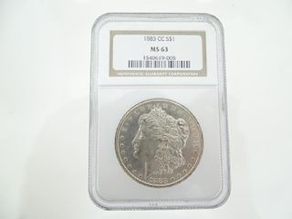 US 1883-CC $1 Morgan Silver Dollar MS63 MINT