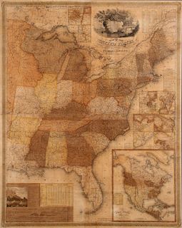 RARE LARGE 1831 EDITION OF MITCHELL'S MAP OF U. S.