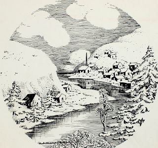 PEN AND INK SKETCHES BY ILAH KIBBEY (1888 - 1958)