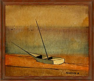 BOB MILDREXLER (1927-1998) OIL ON ARTIST'S BOARD
