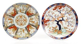 Group of 2 Large Porcelain Imari Chargers
