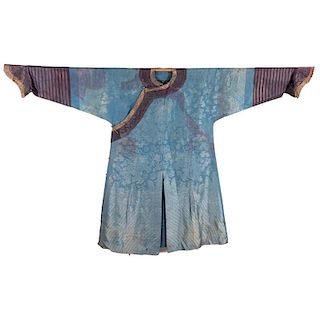 A late 19th century Chinese silk robe.