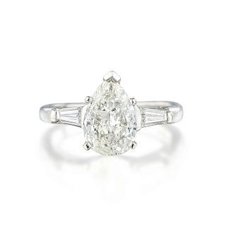 A 1.13-Carat Pear-Shaped Diamond Ring