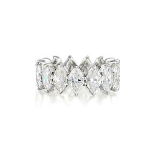 A Marquise-Cut Diamond Eternity Band Ring