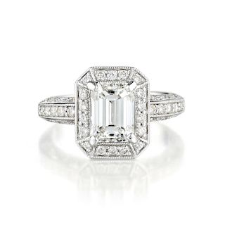 A 2.01-Carat Emerald-Cut Diamond Ring