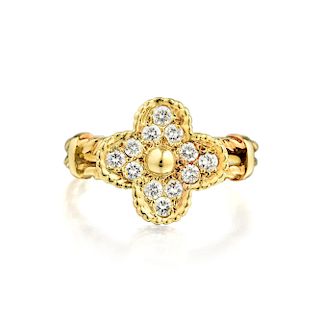 Van Cleef & Arpels Vintage Alhambra Diamond Ring