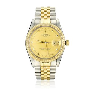 Rolex Date Ref 15053 in 18K Gold and Steel