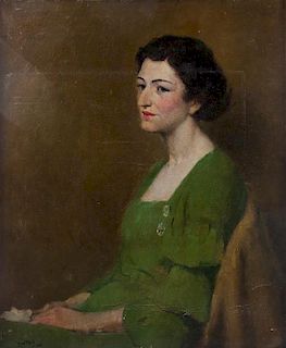 * Gustav F. Goetsch, (American, 1877-1969), Portrait of Miss Angela, 1940