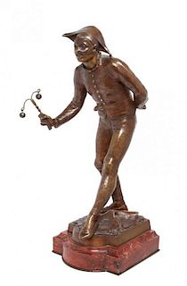 * A French Bronze Figure Height 15 3/4 inches.