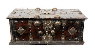 * A Continental Metal Mounted Blanket Chest Height 10 x width 25 1/2 x depth 12 1/4 inches.