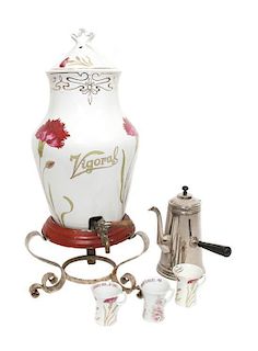 * A Vigoral Ceramic and Iron Liquid Dispenser Set Height of first 29 inches.