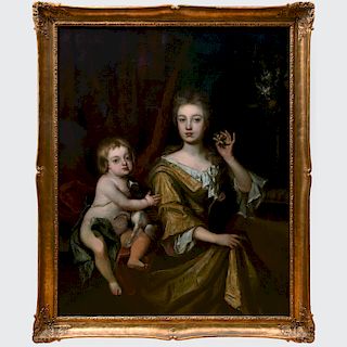 European School: Portrait of a Lady and Child