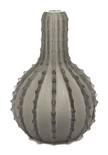 A Rene Lalique Dentele Vase Height 7 1/2 inches.