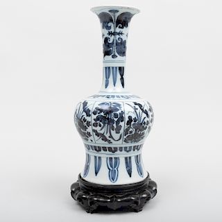 Dutch Delft Blue and White Baluster Vase