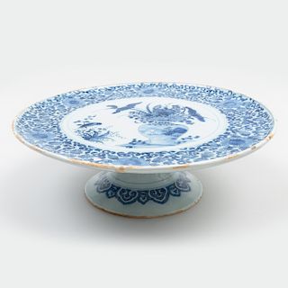 Dutch Delft Blue and White Footed Tazza
