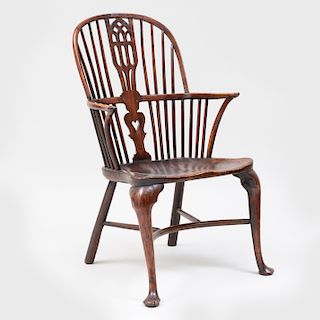 George II Yew Wood Windsor Chair