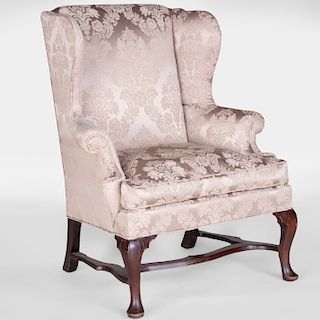 Queen Anne Walnut Wing Chair