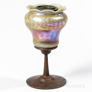 Tiffany Studios Bronze Candleholder
