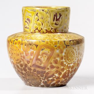 Clement Massier Metallic Glazed Vase