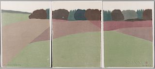 Seven Richard Kemble (American, 1932-2007) Woodcuts