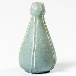 Grueby Pottery Double-leaf Vase