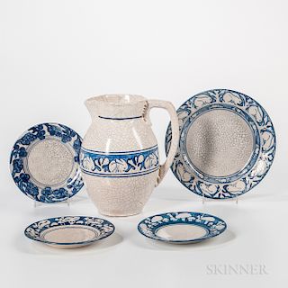 Five Pieces of Dedham Pottery Tableware